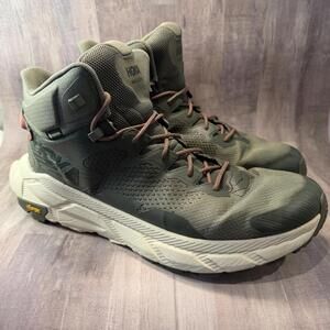 Hoka One One Trail Gode GTX Boots Men's 14 D Gray Hiking Shoes